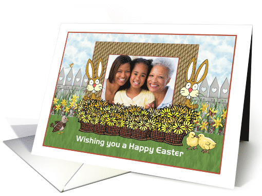Easter Bunny Scene - to Anyone - Photo card (916525)