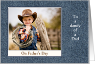 Father’s Day - Dad - Denim Look Photo Card