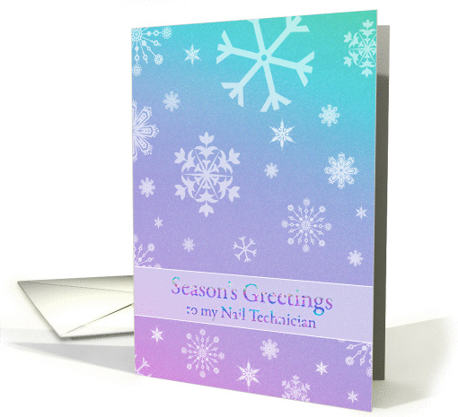Season's Greetings - Nail Tech - Snowflakes + Rainbow Colors card