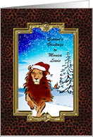Christmas Lion - Any Industry Service Person - Customizable card