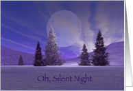 Oh Silent Night Blue Moon Serenity card