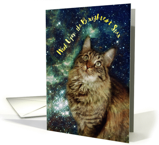 Cat Galaxy Stars Birthday card (1409012)