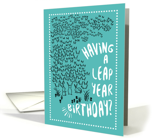 Leap Year Birthday Rabbits card (1417748)