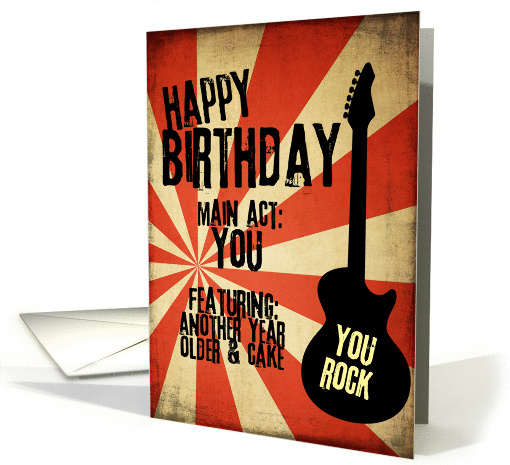 Rock Band Grunge Birthday card (1418984)