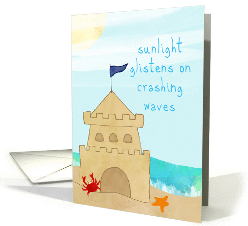 Sandcastle On The Beach Birthday card (1423670)