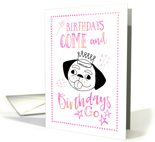 Pug Funny Birthday card (1432106)