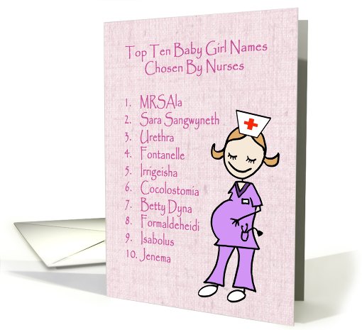 Nurse Baby Girl Names card (384255)