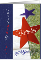 Stars 4th of July Birthday card
