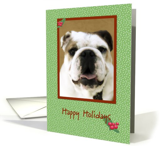 Bulldog Happy Holidays card (517377)