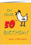 Spring Chicken 50th Birthday card