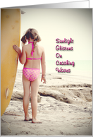 Surfer Girl Birthday card