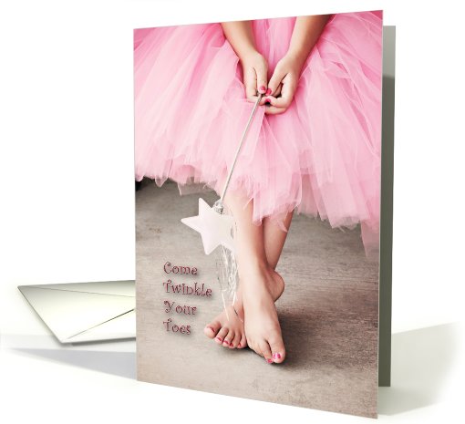Twinkle Your Toes Ballerina Invitation card (671342)