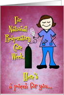 Respiratory Care Week Poem card