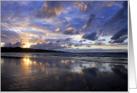 Sunset at Ninety Mile Beach, New Zealand card