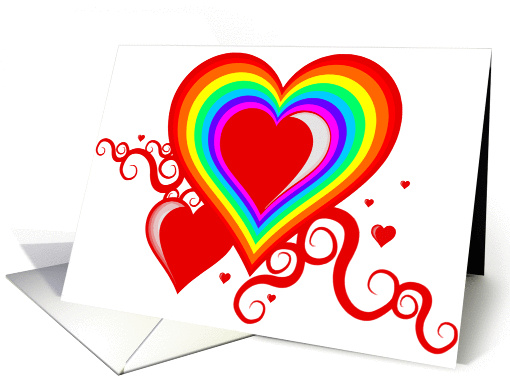 rainbow valentine's card (299170)