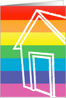 congratulations on your new home! : rainbow grunge house card