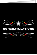 rainbow flourish commitment ceremony congratulations card