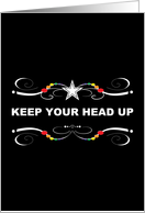 keep your head up (rainbow flourish) card