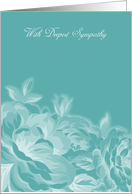With Deepest Sympathy In Blue And White Floral card