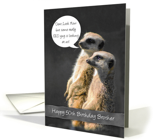 Meerkat 50th Birthday Card For Brother card (1100820)