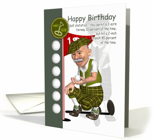 Golfer Birthday Greeting Card With Humor card (1131170)