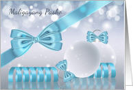 Philippines - Stylish Christmas Greeting Card Ornaments And Ribbons card