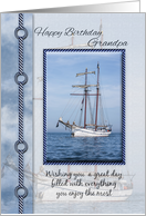 Grandpa Yacht Birthday Greeting card