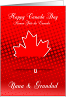 Nana & Grandad Stylish design for Canada Day In English And French card