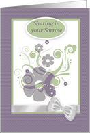 Sharing In Your Sorrow Sympathy In Purple & Green Floral card