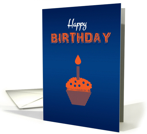 Modern Birthday Design With Cupcake card (1311780)