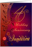 40th Wedding Anniversary Invitation Card