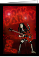 Birthday Party Invitation To A Rock Party card