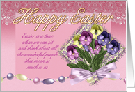 Easter Card - Pansies card