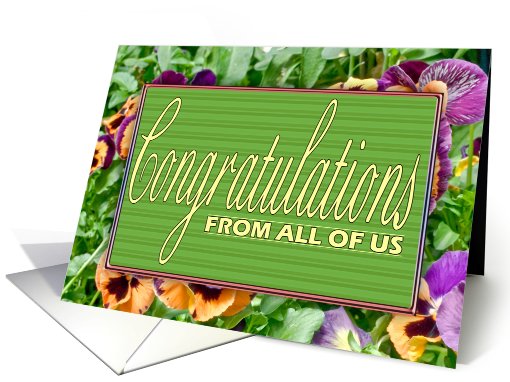 Floral Congratulations Retirement Card From All Of Us card (626461)