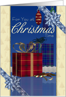 Christmas Card - Stylish With Gifts And Bows card
