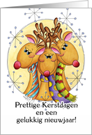 Dutch Christmas Card - Reindeer - Prettige Kerstdagen card