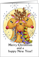 Cute Christmas Card - Reindeer - Merry Christmas card