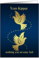 Yom Kippur - Gold Effect Doves card