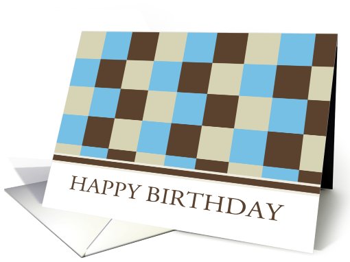 Business Birthday Card With Cool Squares - Customer Birthday card