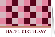 Business Birthday Card With Cool Squares - Customer Birthday Card