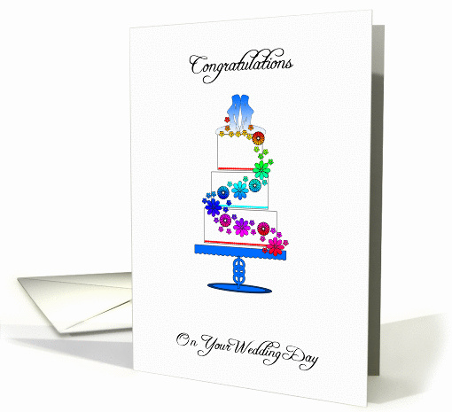 lesbian congratulations Greeting Card with wedding cake card (835245)