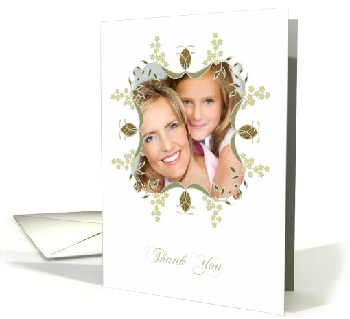 floral thank you photo card (890866)