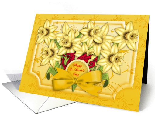 St.David's Day Greeting Card With Daffodils card (899168)