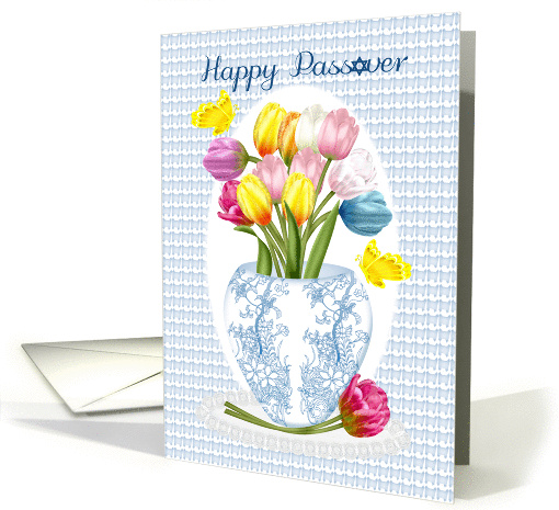 Passover Tulip And Butterfly card (916910)
