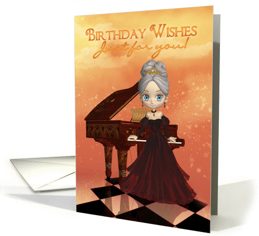 Piano Birthday Greeting Card Birthday Wishes Just For You card