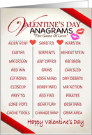 Valentine’s Day Anagrams Game Of Love card