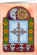 Day Of The Dead Cross Mosaic card