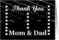WEDDING Thank You - Mom and Dad card