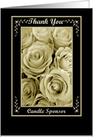 Candle Sponsor - Thank You card