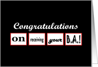 BA Graduate - Congratulations card